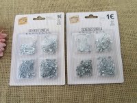 12Sheets x 100Pcs Steel Safety Pins Findings Craft Sewing Assort