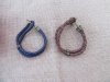 12Pcs Handmade Leatherette Knitted Bracelets With Hook 2 Colors