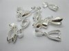 100 Silver Plated Snap Bail Pendant Jewelry Finding 18mm 100 Silver Plated Snap Bail Pendant Jewelry Finding 18mm