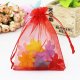 100 Red Drawstring Jewelry Gift Pouches 11x8cm