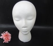 1Pc New White Female Foam Mannequin Head 29cm High