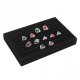 1X Black Velvet Ring Display Cases 22x14cm Good Quality