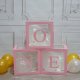 1Setx 3Pcs Pink One Balloon Clear Box Baby Shower Birthday Party