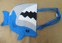 10Pcs Funny Shark Design Non-woven Reussable Shopping Tote Bag