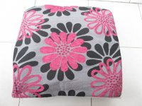 2Pcs HQ Fuschia Flower Hemp Pillow Cushion Covers 43cm