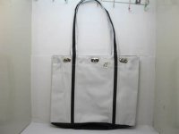 10Pcs White Canvas Shoulder Bags w/Inside Zip Lock