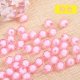 500g (1950pcs) Faceted Round Acrylic Loose Beads 8mm Pink