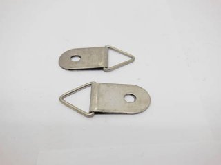 50 Nickel Plated Triangle Picture Frame Hanging Hooks 38x19mm