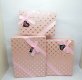 1Set X 3Pcs Nesting Gift Box with Ribbon on Top - Pink