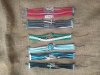 6Pcs Multilayered Leatherette Cord Braided Bracelets W/Clasp