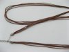 100 Coffee Multi-stranded Waxen Strings For Necklace