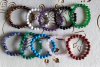 10Pcs Gemstone Beads Beaded Bracelet 10 Designs