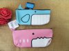 6Pcs PU Leather Kids Cute Pencil Case Zipper Bag Shark Design