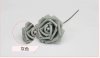 25Pcs Gray Rose Artificial Foam Flower Hair Pick Wedding Favors