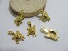 100 Golden Plated Metal Turtle Beads Pendants Jewellery Finding 100 Golden Plated Metal Turtle Beads Pendants Jewellery Finding