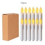 12Pcs Short LED Candles Stick Flameless Flickering Electric