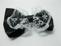 195X Black Lace Bowknot Bow Tie Decorative Embellishments