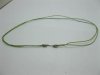 95 Green 2-String Waxen Strings For Necklace Nickel Clasp
