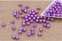 2500 Purple Round Simulate Pearl Loose Beads 6mm