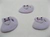 100pcs Purple Padded Appliques Craft Cats Embellishments