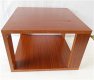 1X Teak Color Square Coffee Table Side Table 60x60x40cm