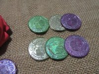 6Pack x 50Pcs Plastic Coins Kids Toys Fake Coins Set Treasure