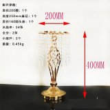 1Set Crystal Table Chandelier Candlestick Wedding Flower Vase 40