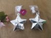 3Pcs Metallic Star Balloon Weight Pendant With Strings Silver