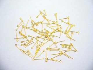 3300Pcs Golden plated 45mm eye pins Jewelry finding