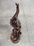 1X Brown Dancing Nude Belle Collectable Sculpture Statue