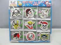 45X New Novelty Funny Pirate Erasers Assorted