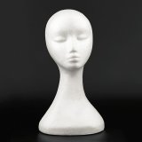 1Pc New White Female Foam Mannequin Head 38.5cm High