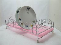 1Pc Dish Rack Plate Drainer Stand Hold 12 Plates