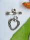 50sets Metal Heart Toggle Clasp yw-ac-tc58
