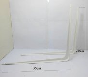 24 White Metal Shelf Bracket 350x300mm Corner Brackets