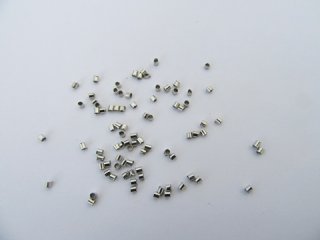 10000 Nickel Crimp Tube Beads 1.5X1.5mm Jewelry Finding