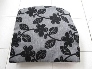 2Pcs HQ Grey Plum Blossom Hemp Pillow Cushion Covers 43cm
