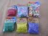6Packets Kids Barrel Pony Beads 8mm Mixed Retail Package