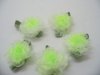 144 Green Silk Flower Embellishments jew-r3