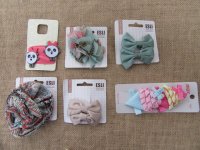 12Sheets Flower Bowknot Hair Clips Hairpin for Girls Assorted
