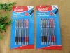 6Packs x 8Pcs Easy Grip Ballpoint Pens Black Blue Red Pens