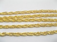 25 Meters Golden plated 1.4mm Jewellery Woven Chain