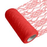 4Roll X 10Yds Red Lace Tulle Roll Spool DIY Wedding Deco