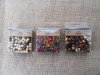 12Packets Colorful Round Wooden Beads 5-10mm Dia. Mixed