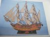 New Wooden HMS LEOPARD SailBoat Collectable Ornament