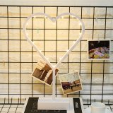 1Pc Romantic Battery Operate Heart Shaped Tabletop Lamp Night