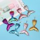 12Pcs Mermaid Whale Tail Keyring Key Chain Mixed Color