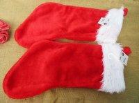 1Pair x 2Pcs Red Christmas Xmas Santa Claus Stocking