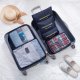 1Set 6in1 Dark Blue Zipper Waterproof Luggage Travel Bags