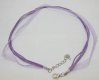 100 Purple Multi-stranded Waxen & Ribbon for necklace